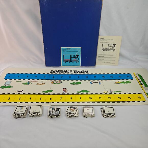 Houghton Mifflin Get Set Games for Beginning Readers 1972 Sentence Train Complet - Picture 7 of 16